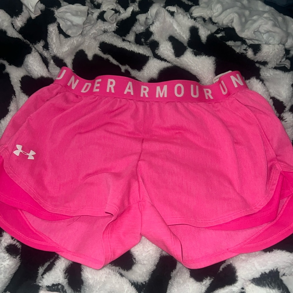 pink under armour shorts